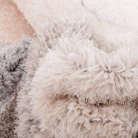 Modern Beige Geometric Bedroom Rug